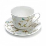 ROY KIRKHAM FINE BONE CHINA | BIRDCAGE WALK SET OF TWO ''CHATSWORTH'' LARGE BREAKFAST CUP & SAUCERS